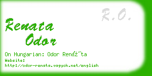 renata odor business card